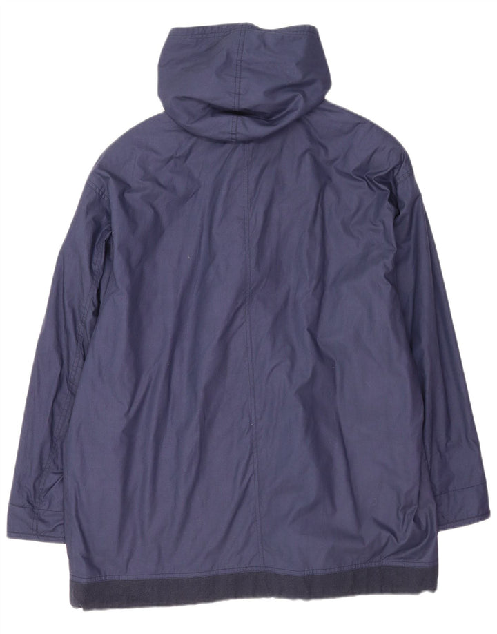 Cappotto oversize con cappuccio da donna New Fast EU 42 Large in cotone blu navy