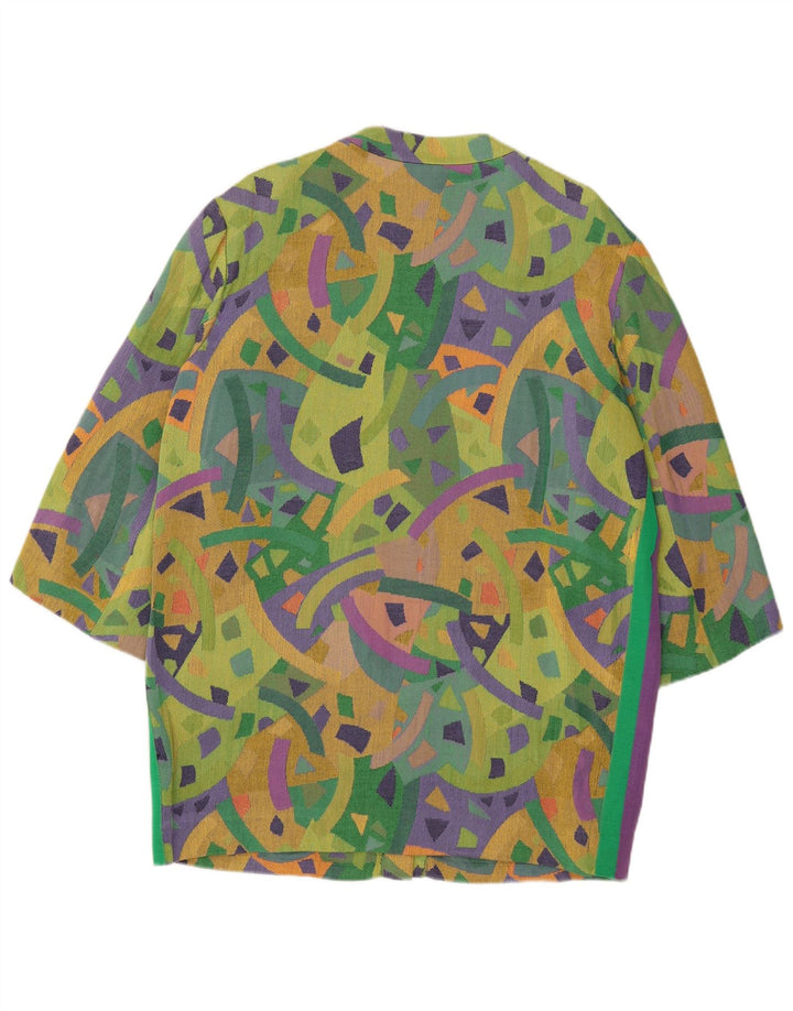 Soprabito oversize da donna Ferre con maniche a 3/4 IT 46 Large Verde geometrico