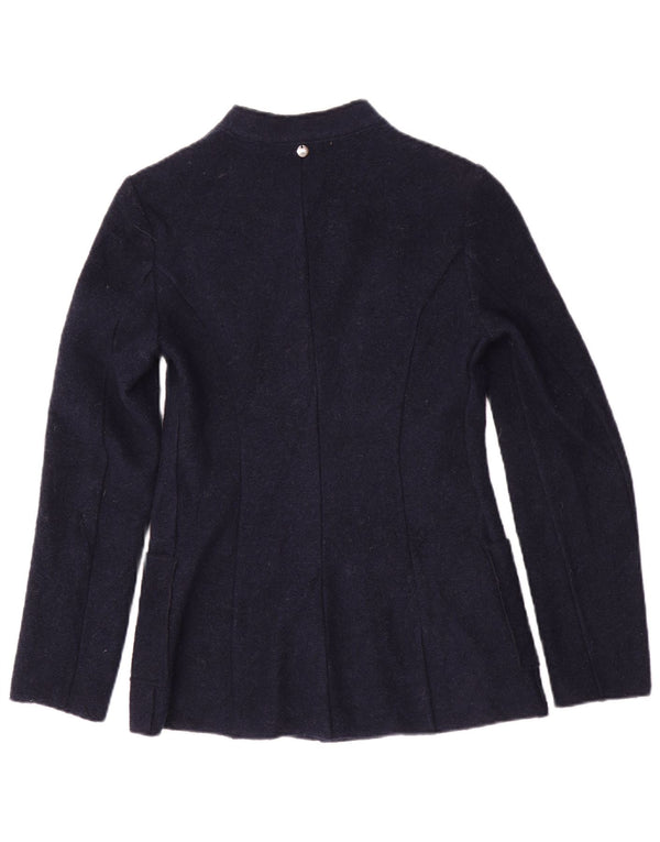 Giacca blazer da donna a 2 bottoni Benetton UK 6 XS poliestere blu navy