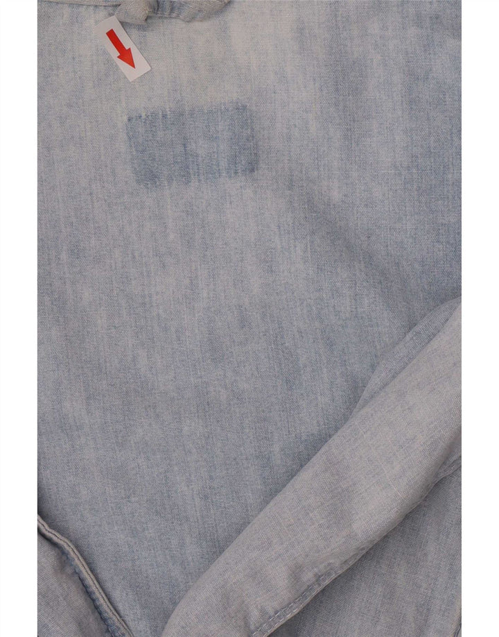Giacca bomber in denim da uomo vintage UK 36 piccola blu
