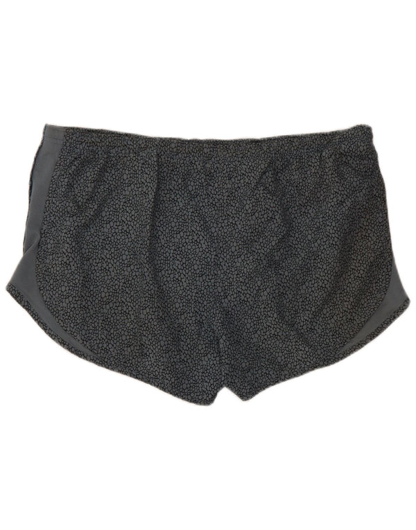 Pantaloncini sportivi NIKE da donna Dri Fit UK 16 grande poliestere grigio con stampa animalier
