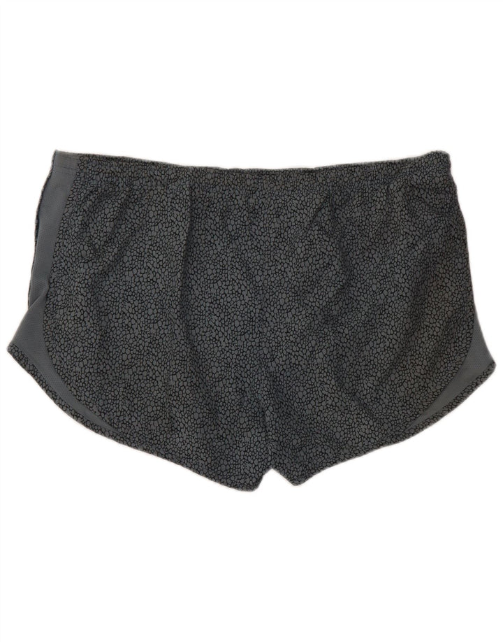 Pantaloncini sportivi NIKE da donna Dri Fit UK 16 grande poliestere grigio con stampa animalier