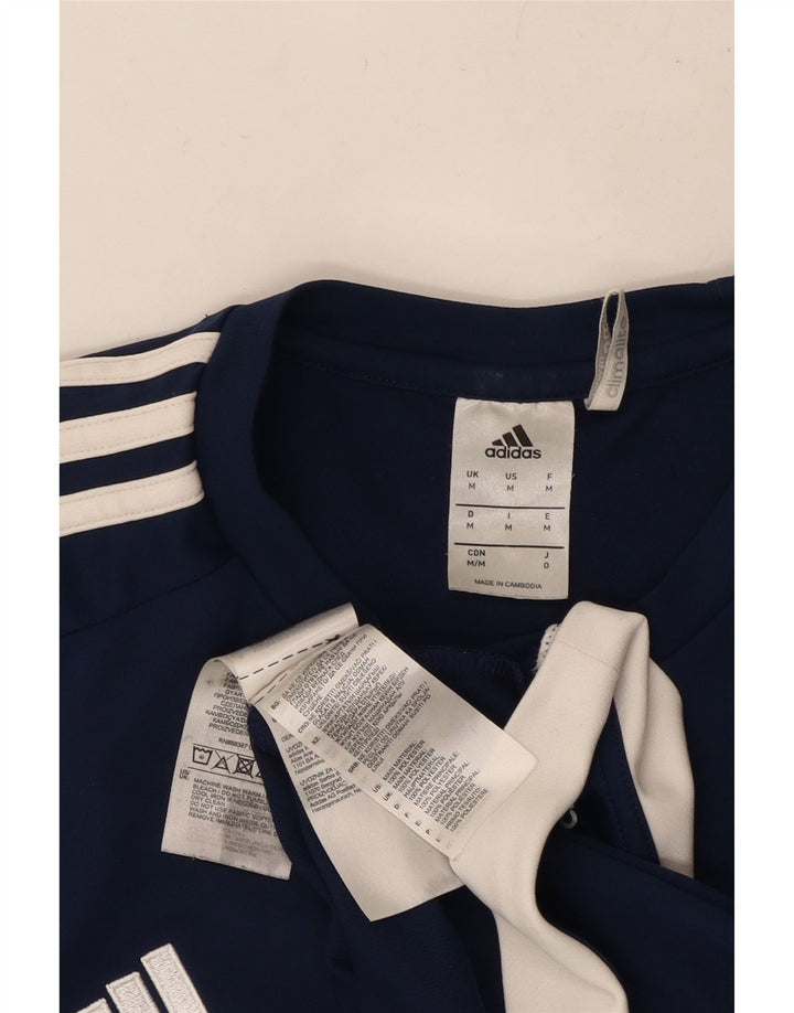 T-shirt ADIDAS da uomo Climalite Top medio in poliestere color block blu navy