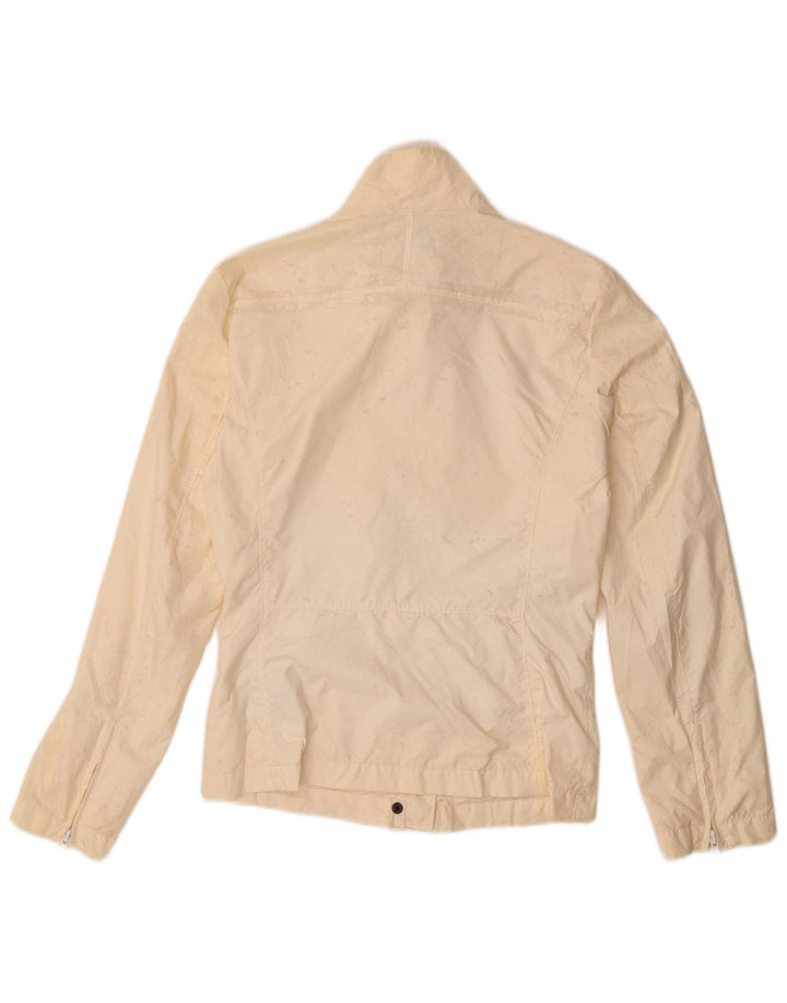 Giacca utilitaria vintage da donna UK 6 XS Nylon beige