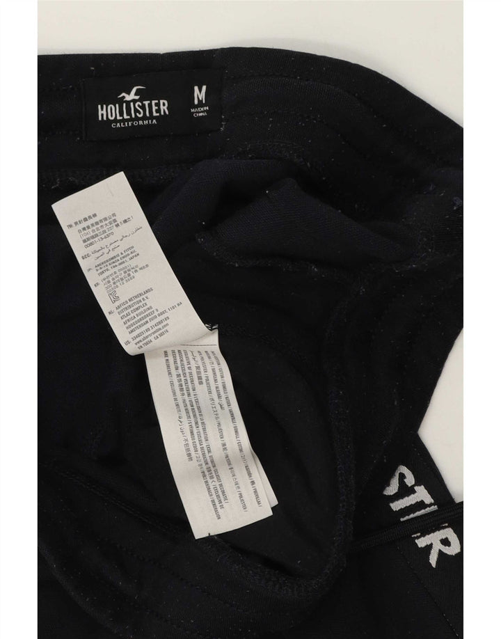 Pantaloni da tuta con grafica Hollister da uomo, cotone medio blu navy