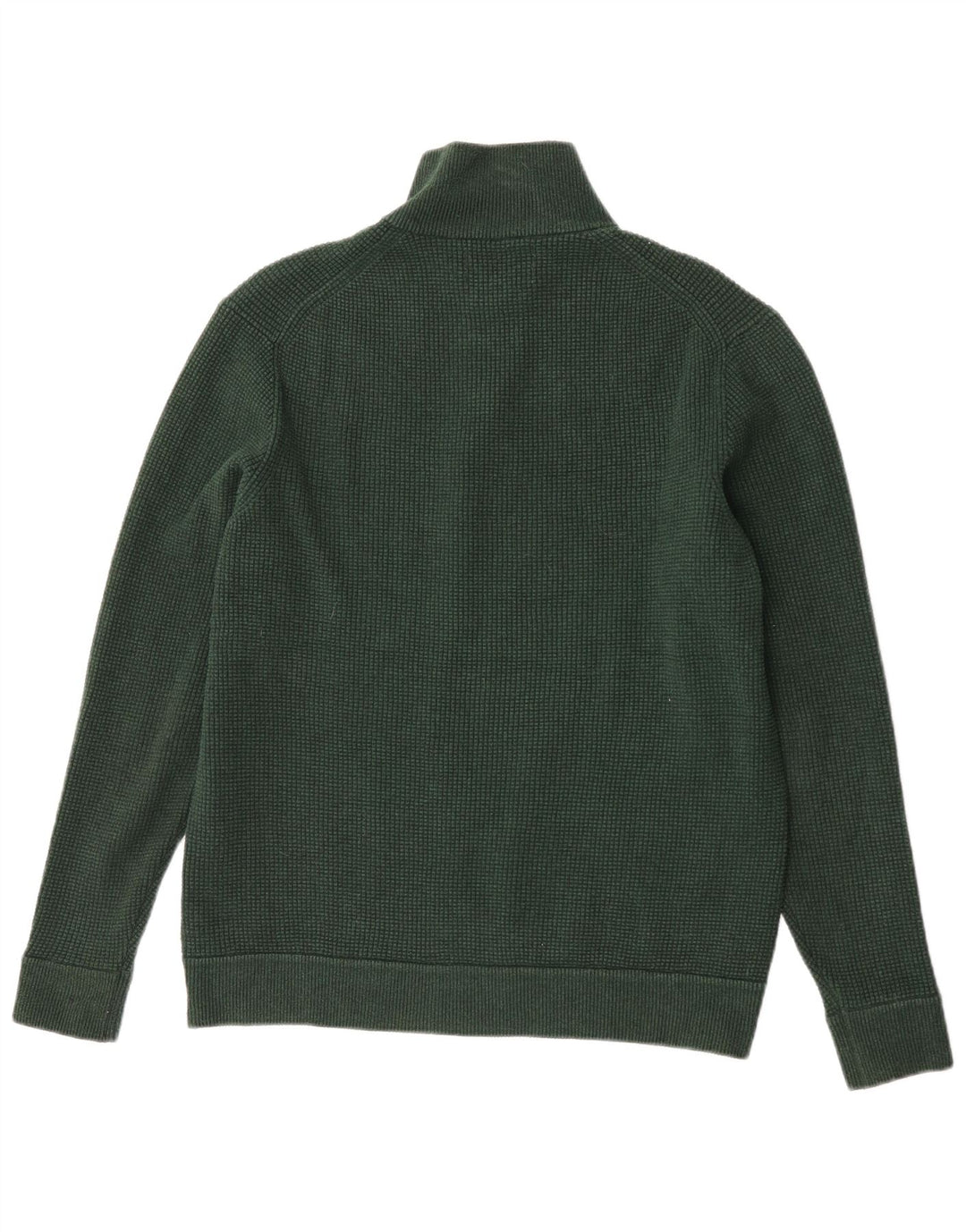 Maglione da uomo Marks & Spencer con zip e collo grande in poliestere verde