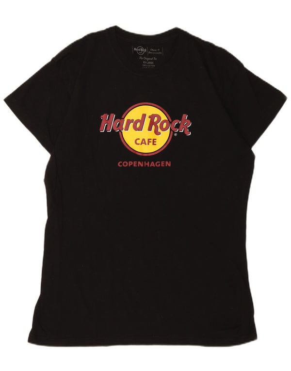 HARD ROCK CAFE Maglietta grafica da donna Copenhagen Top UK 20 2XL Nera