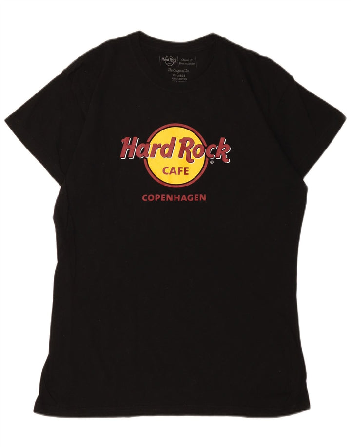 HARD ROCK CAFE Maglietta grafica da donna Copenhagen Top UK 20 2XL Nera