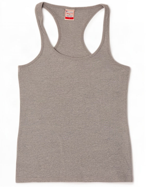 Champion Womens Heritage Fit Vest Top UK 14 Large Grey Cotton