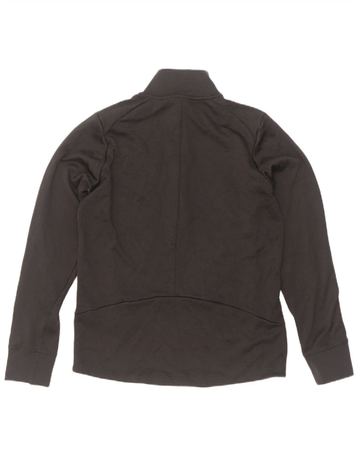 Top della tuta da ginnastica Nike da donna con collo e zip grafica, taglia UK 12, media, nera