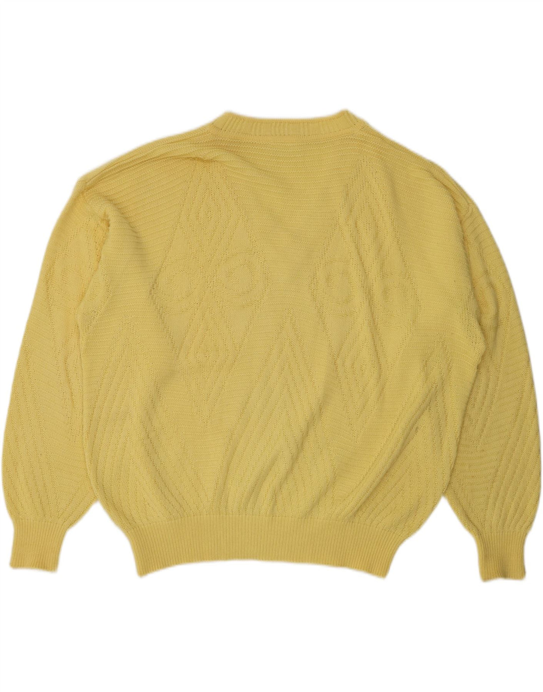 BRIAN SCOTT Maglione da uomo con scollo a V taglia 48 2XL Giallo Argyle/Diamante