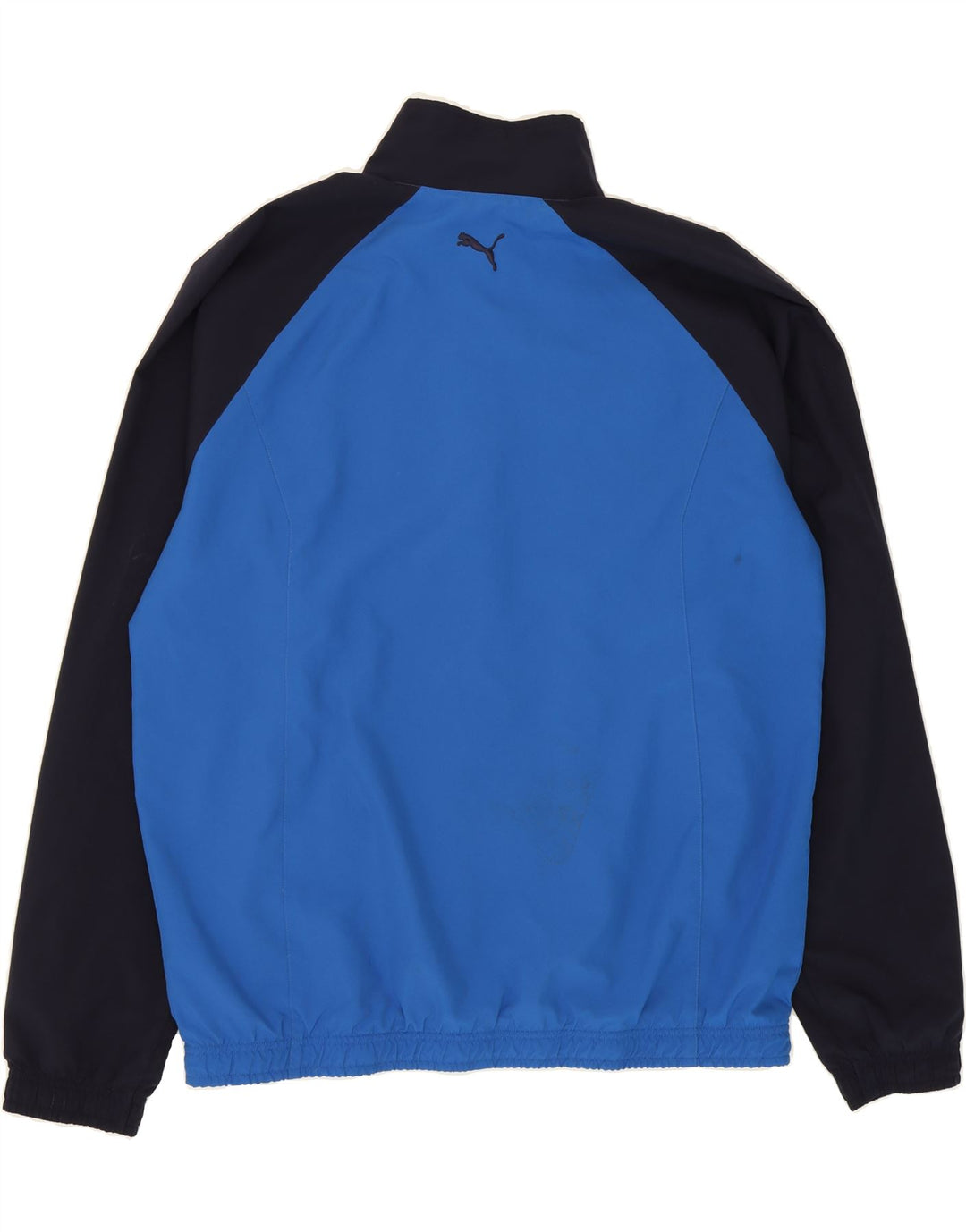 PUMA Mens Graphic Tracksuit Top Jacket Large Blue Colourblock Polyester Vintage Puma and Second-Hand Puma from Messina Hembry 