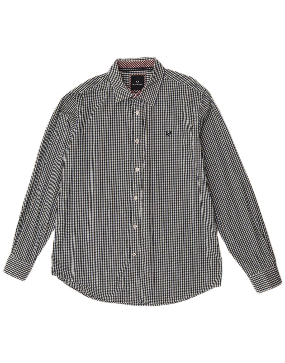 Crew Clothing Camicia slim fit da uomo grande in cotone a quadretti multicolore