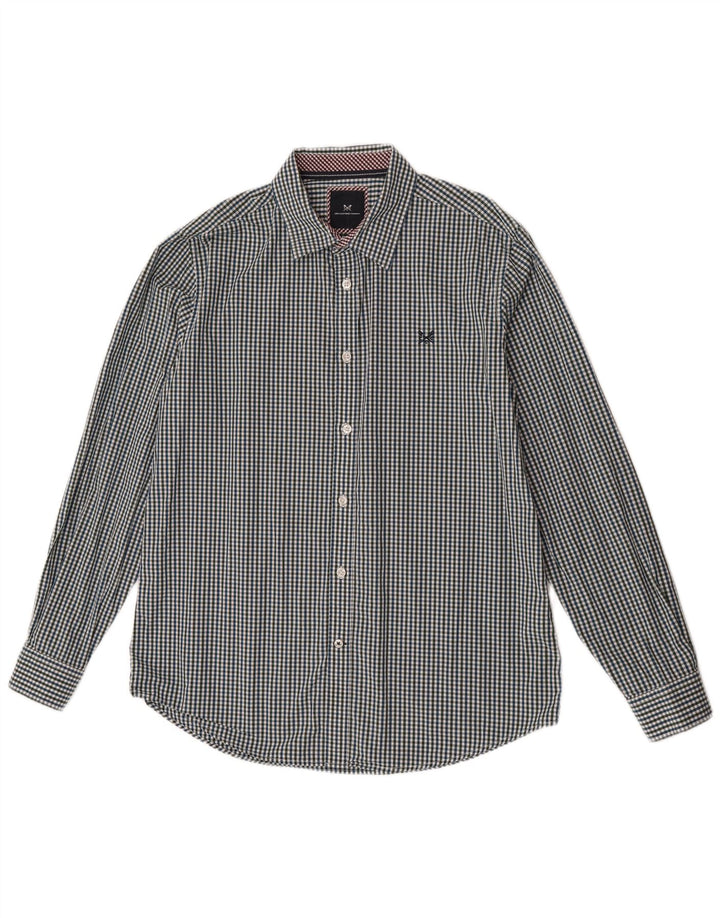 Crew Clothing Camicia slim fit da uomo grande in cotone a quadretti multicolore