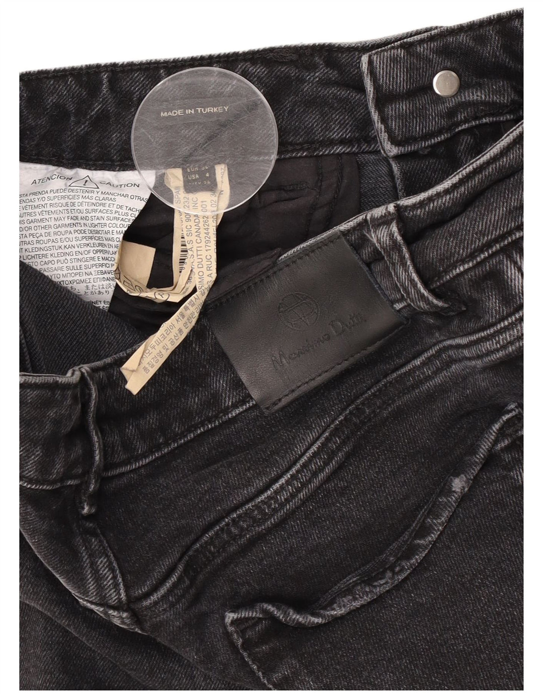 Jeans bootcut da donna Massimo Dutti EU 36 XS W26 L25 Cotone nero