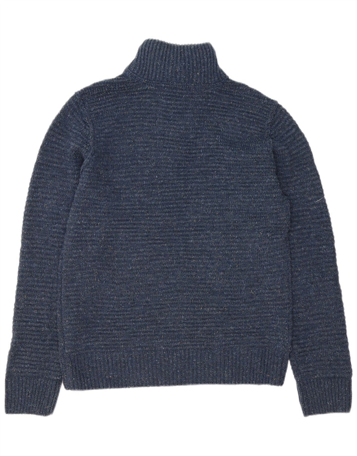 Maglione da uomo con collo con zip Fat Face Acrilico blu medio