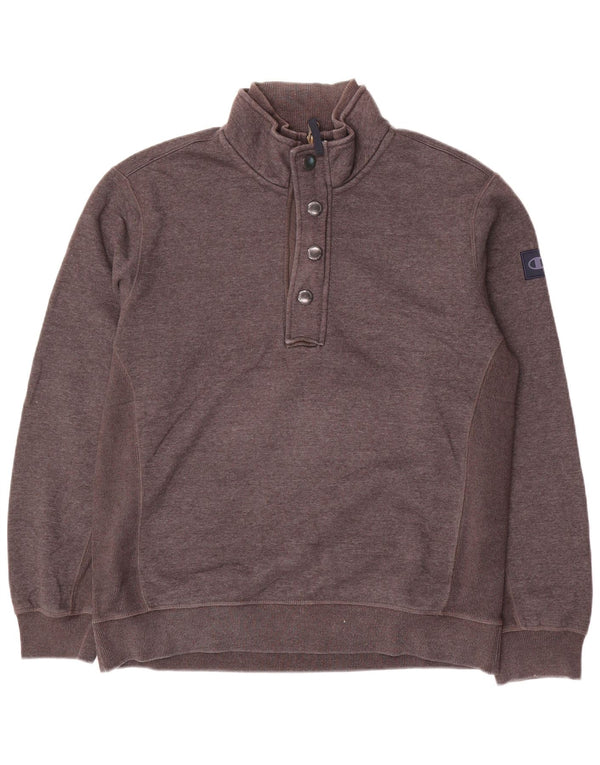 Felpa Champion da uomo con zip 1/4, XL, cotone grigio