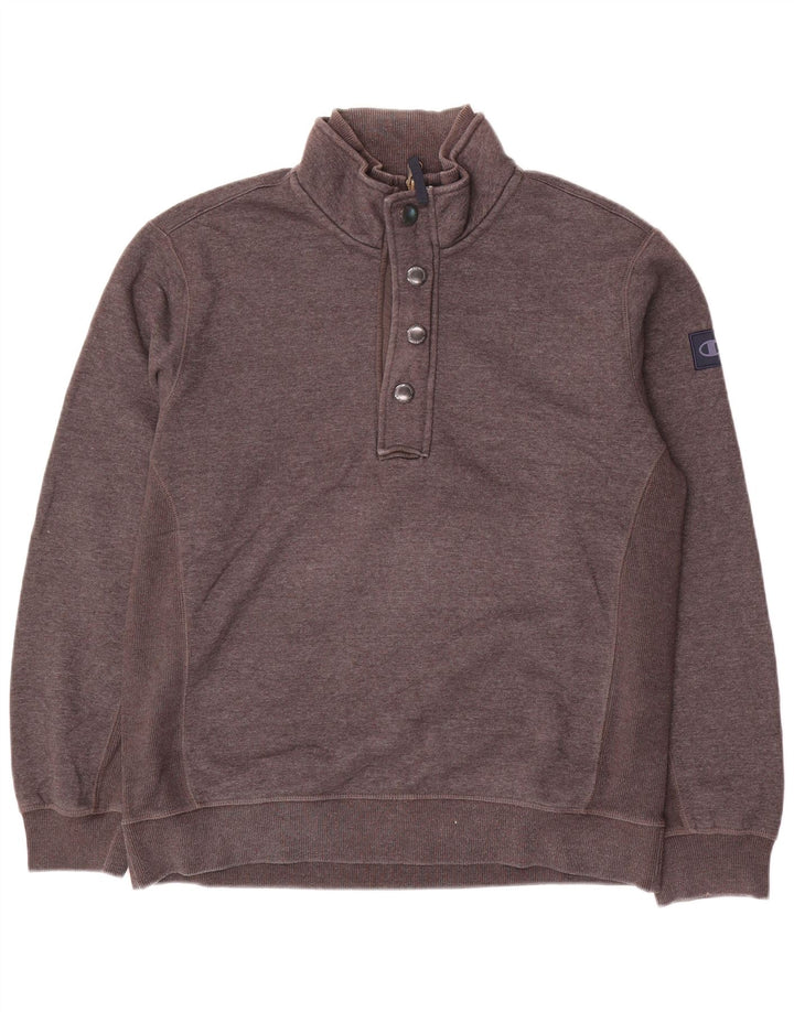 Felpa Champion da uomo con zip 1/4, XL, cotone grigio