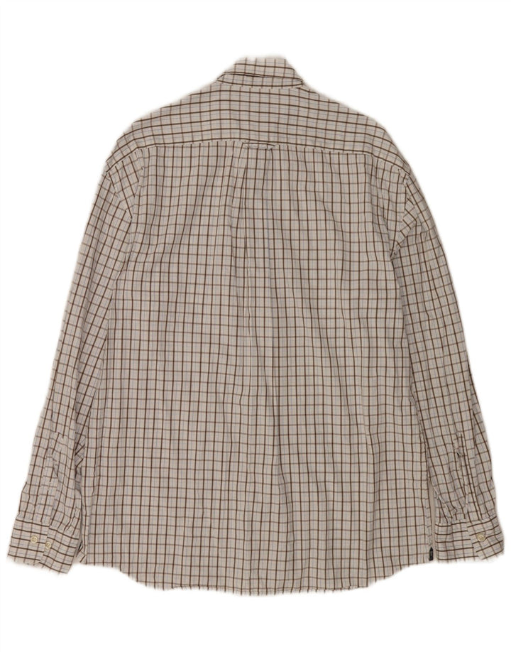 Gant Camicia da uomo vestibilità regolare in cotone a quadri bianchi grandi