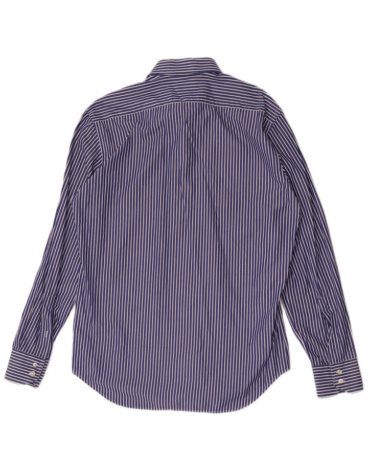 Camicia da uomo slim fit Brooksfield taglia 41 cotone gessato blu medio