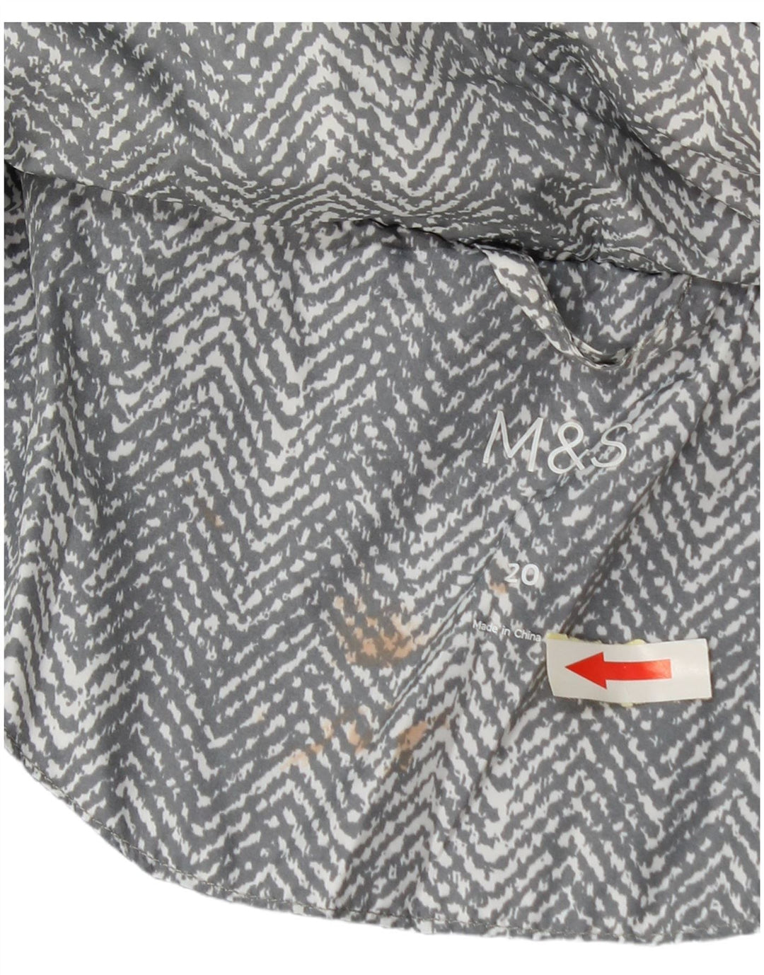 Giacca imbottita da donna Marks & Spencer UK 20 2XL Poliestere grigio a spina di pesce