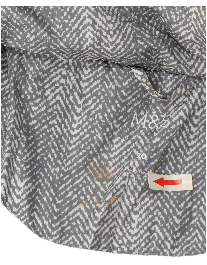 Giacca imbottita da donna Marks & Spencer UK 20 2XL Poliestere grigio a spina di pesce