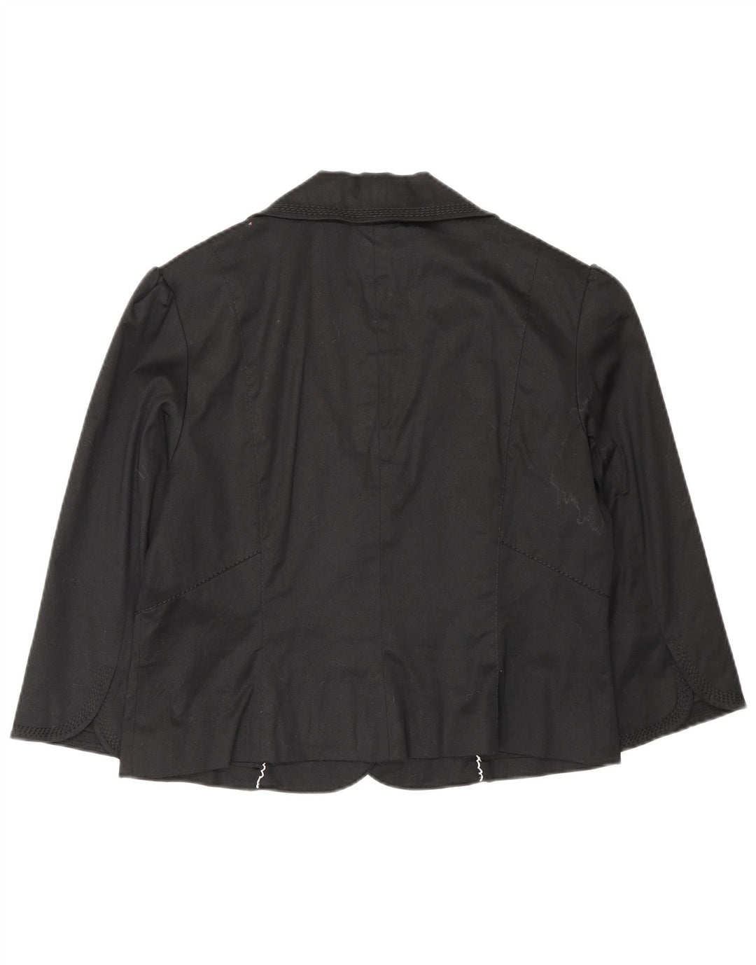 Giacca blazer aperta con maniche a 3/4 Coast da donna UK 16 grande cotone nero
