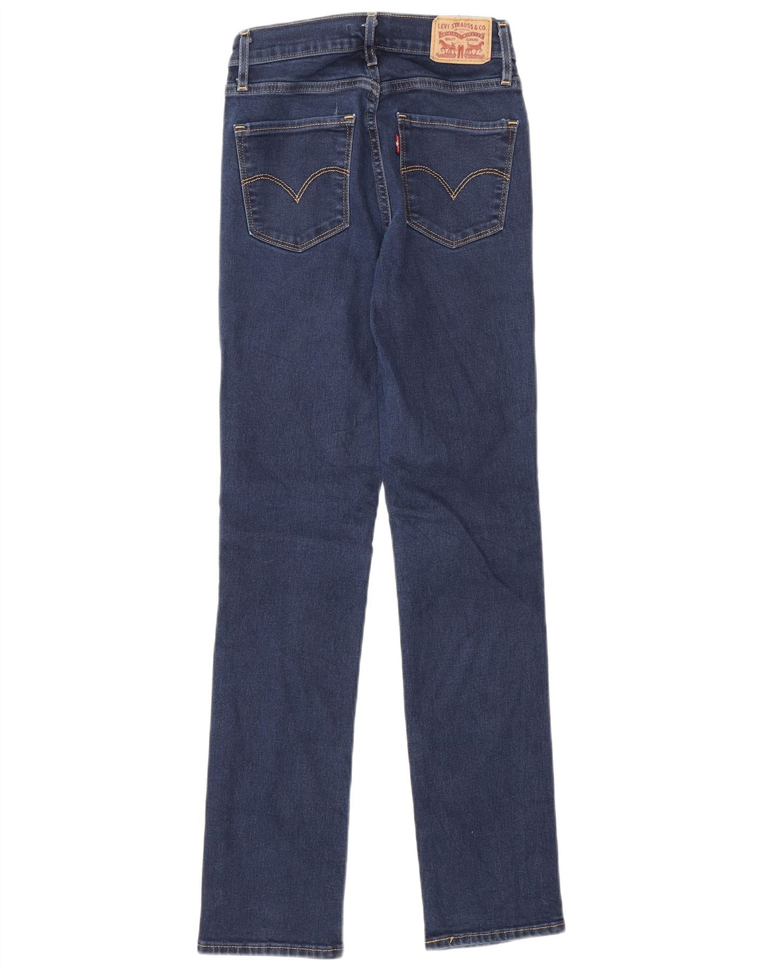 Jeans dritti a vita alta Levi's 724 da donna W24 L30 cotone blu