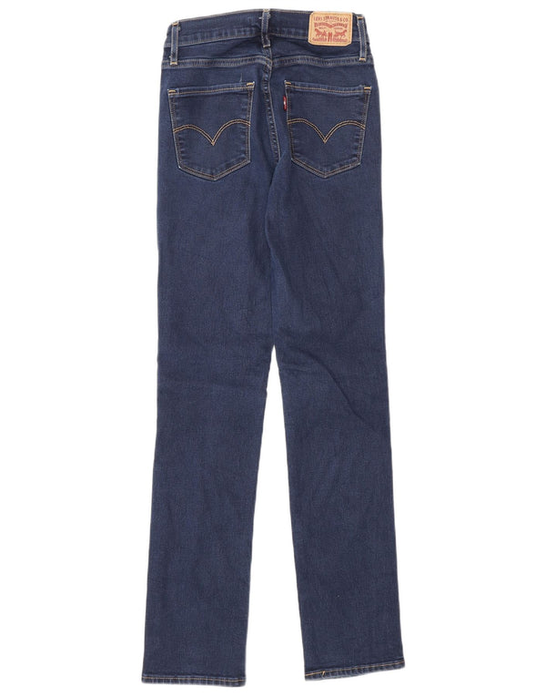 Jeans dritti a vita alta Levi's 724 da donna W24 L30 cotone blu