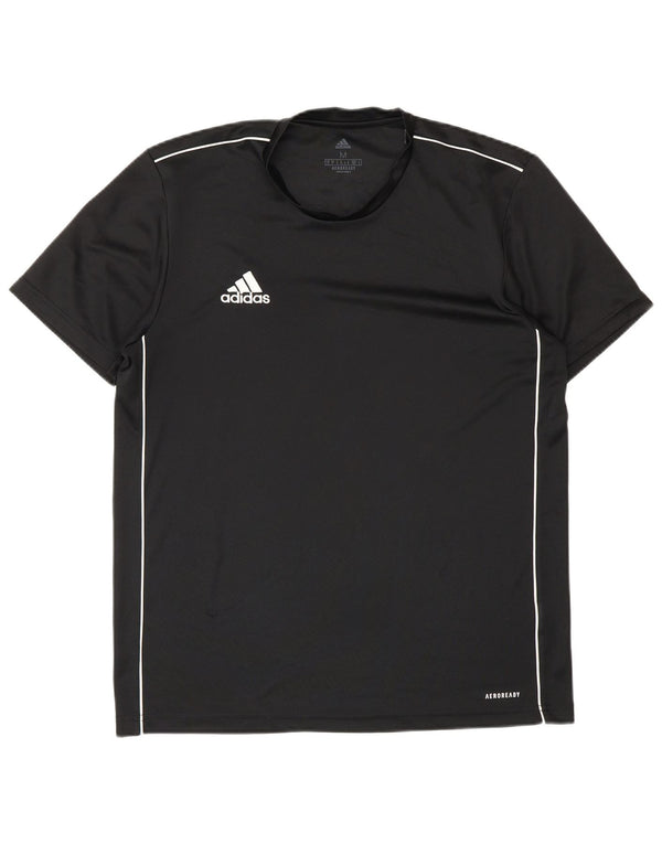 Maglietta Adidas Aeroready da uomo media nera