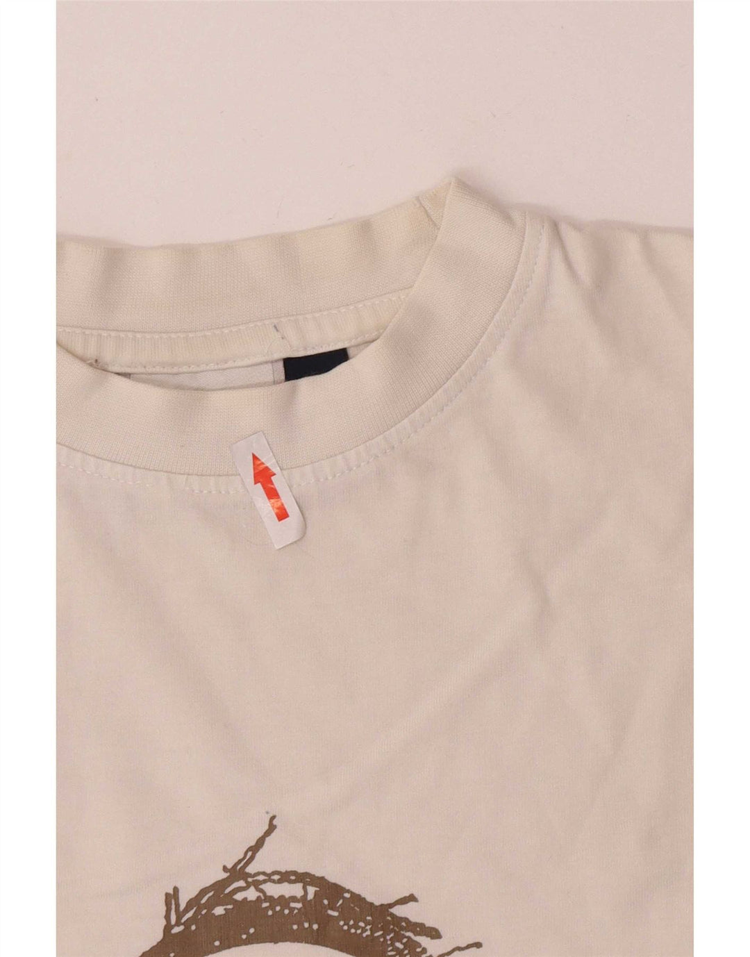 Murphy & Nye Top grafico da uomo a maniche lunghe in cotone bianco medio