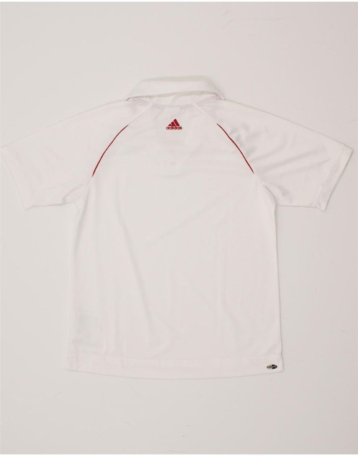 ADIDAS Womens Climalite Polo Shirt UK 10 Small White Polyester Vintage Adidas and Second-Hand Adidas from Messina Hembry 