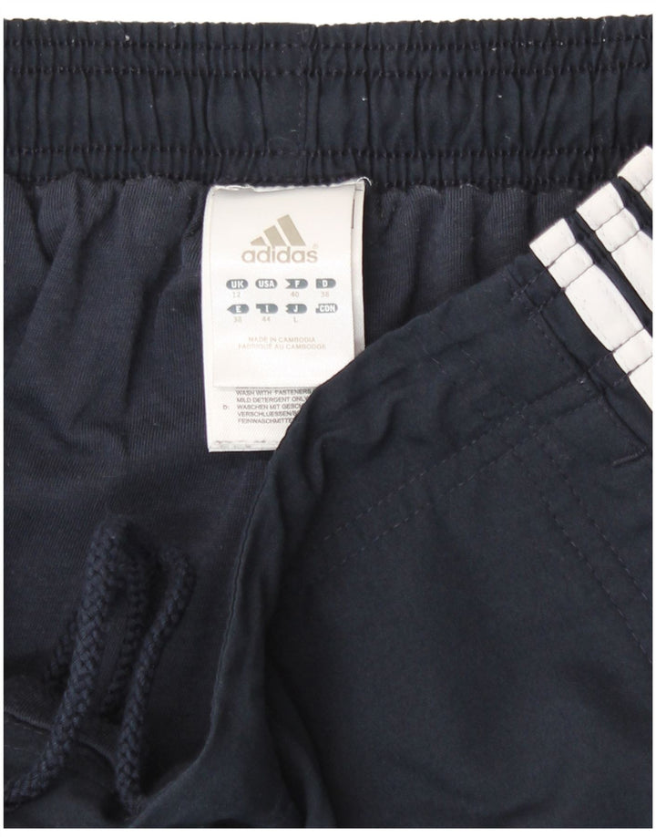 Pantaloni da tuta da donna Adidas UK 12 Medium Blu Navy Poliestere