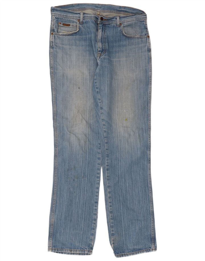 Jeans dritti da uomo Wrangler Texas W36 L34 cotone blu