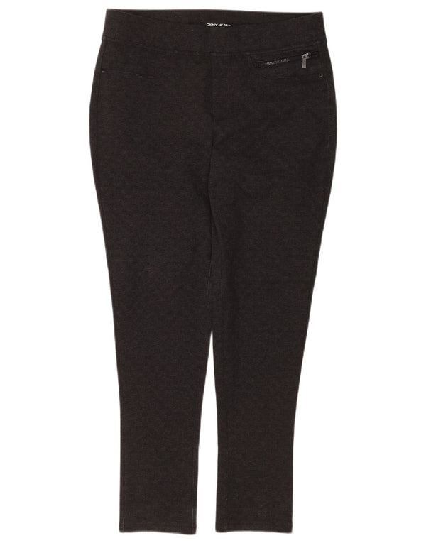 Pantaloni casual skinny da donna Dkny medi W30 L28 poliestere a quadri grigi