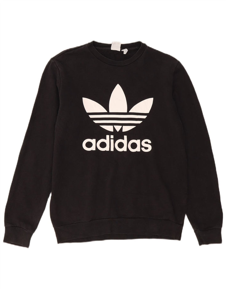 Felpa grafica Adidas da ragazzo 15-16 anni in cotone nero