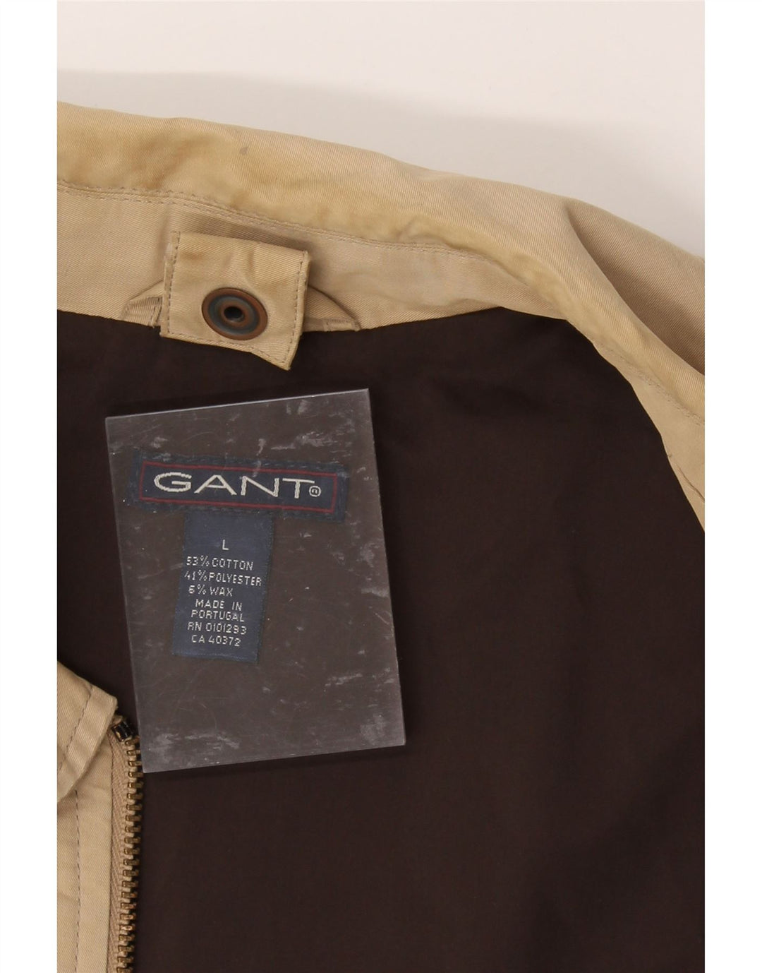 GANT Mens Overcoat UK 40 Large Beige Cotton Vintage Gant and Second-Hand Gant from Messina Hembry 