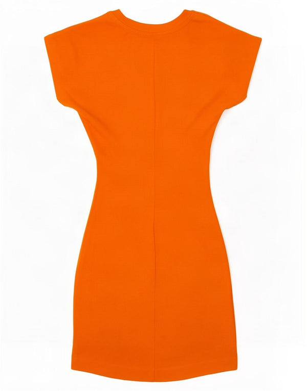 Abito tubino Zara da donna UK 8 piccolo in cotone arancione