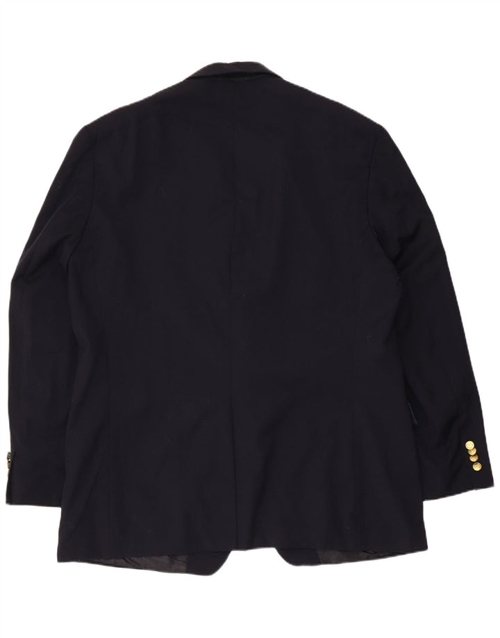 Giacca blazer da uomo a 2 bottoni Chaps UK 38 lana blu navy media