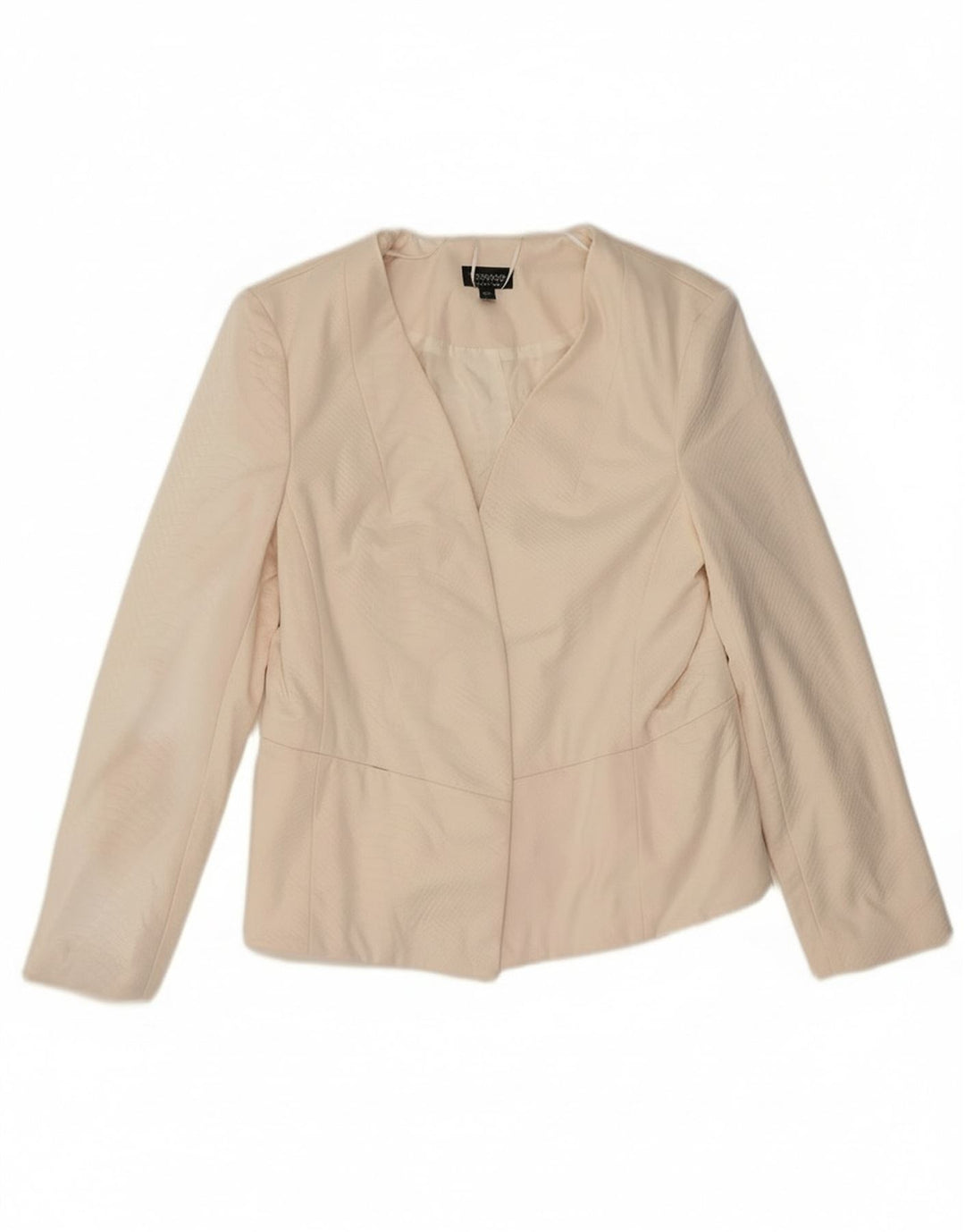Giacca blazer aperta da donna Topshop UK 14 grande stampa animalier bianco sporco