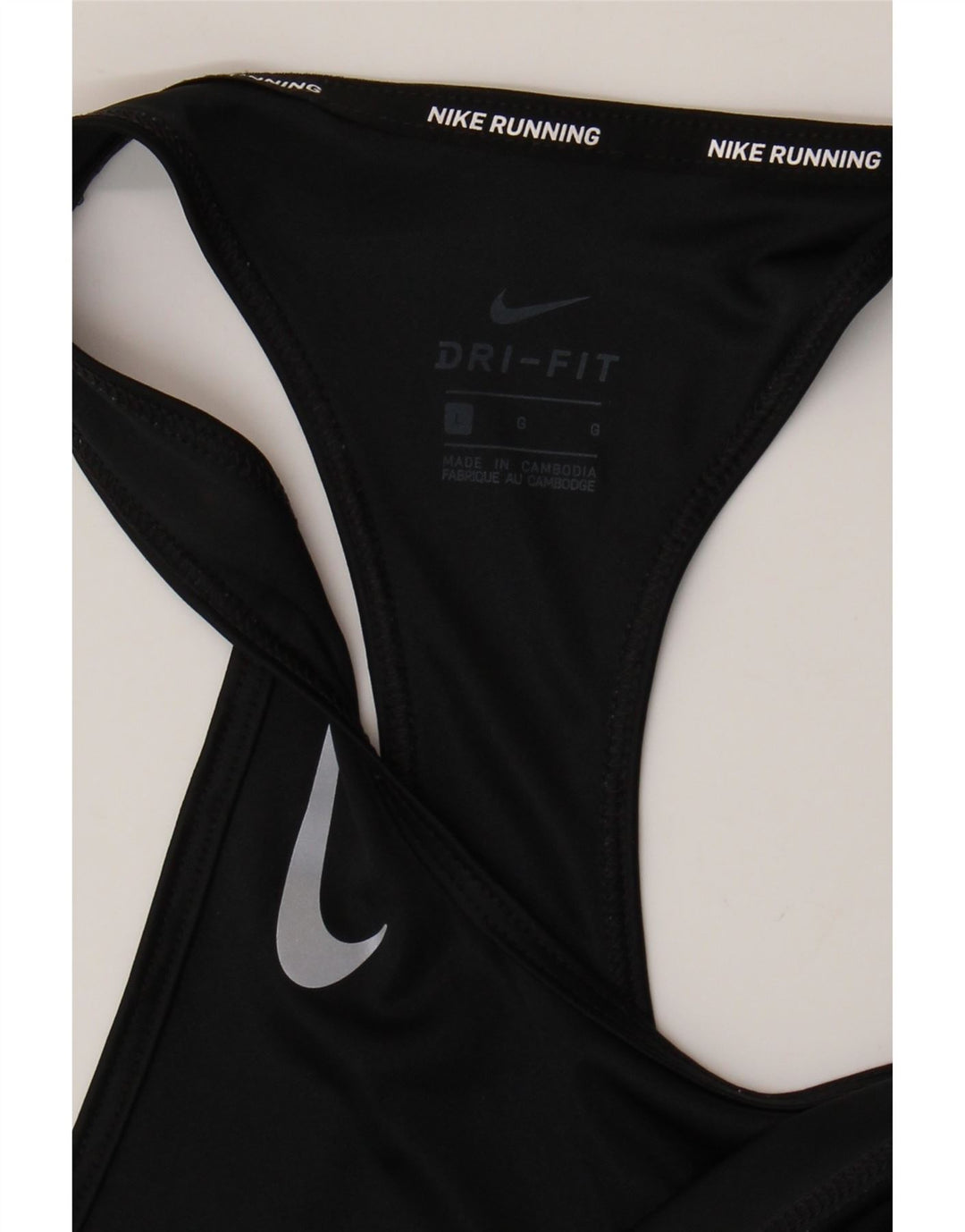 Canotta NIKE Dri Fit da donna UK 14 grande nera