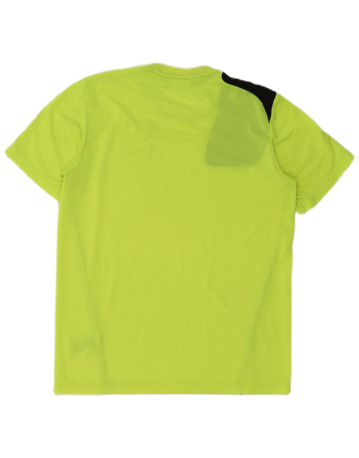 T-shirt grafica da uomo Adidas Top in poliestere color block verde medio