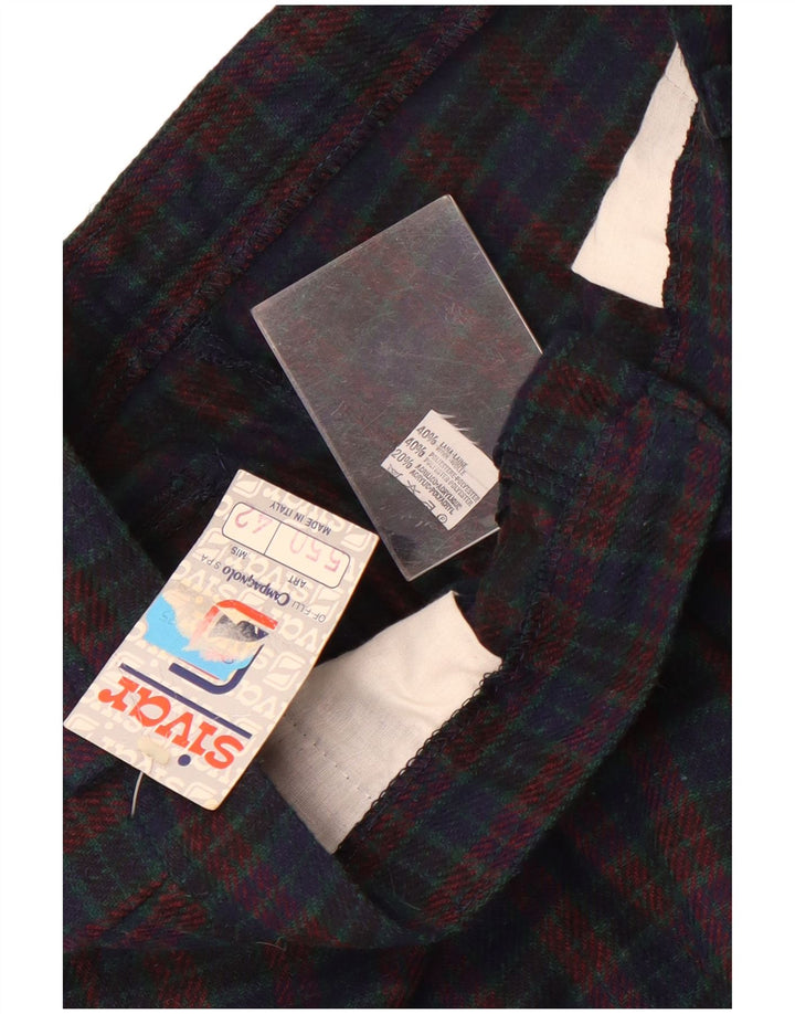 Pantaloni chino con pegging da donna Sivar IT 42 medio W26 L30 blu navy a quadri