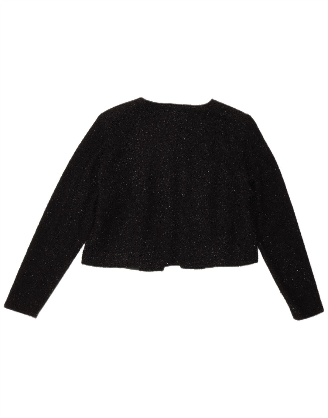 Giacca Bolero da donna VINTAGE UK 12 nylon medio nero screziato