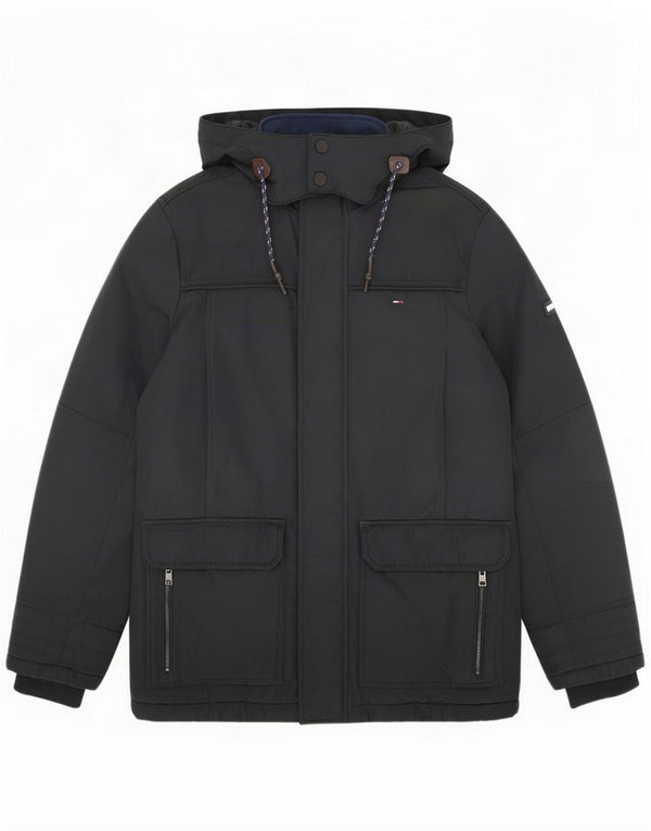 Tommy Hilfiger Mens Hooded Loose Fit Parka Jacket UK 36 Small Navy Blue