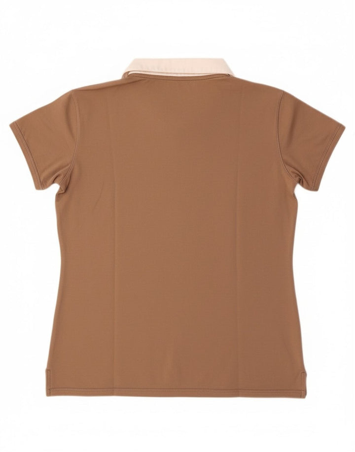 Polo Nike da donna UK 10/12 cotone marrone medio