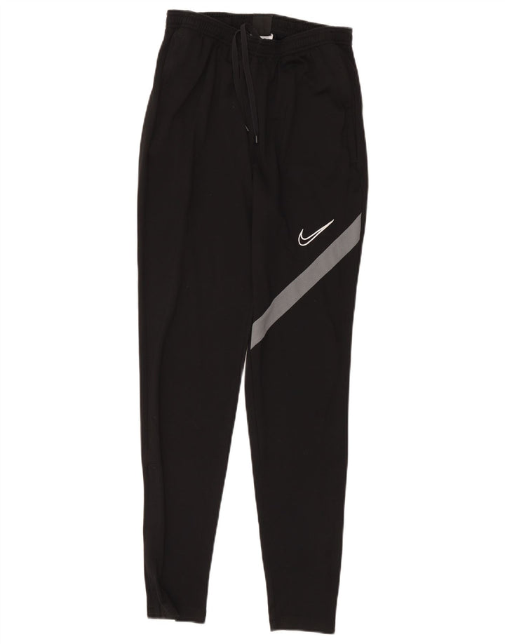 Pantaloni da tuta con grafica Nike Dri Fit da donna UK 8 Small Poliestere nero