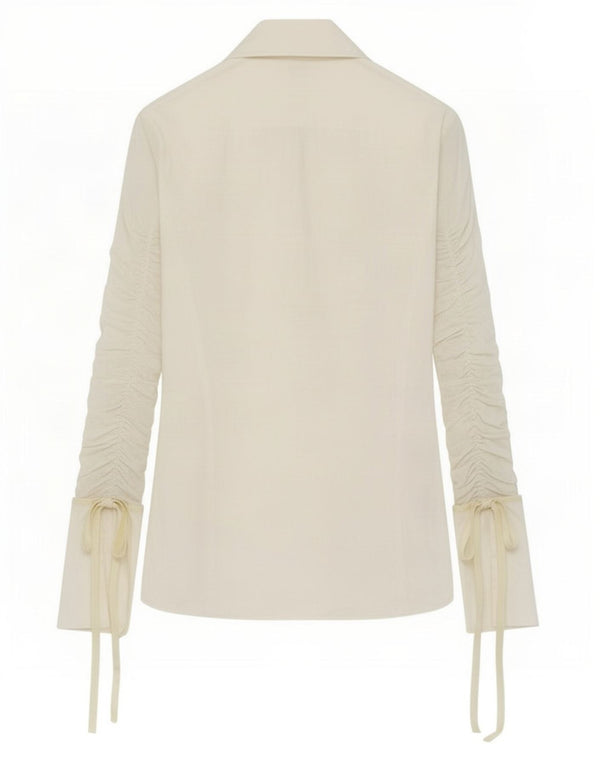 Ferre Womens Shirt Blouse UK 10 Small White Cotton