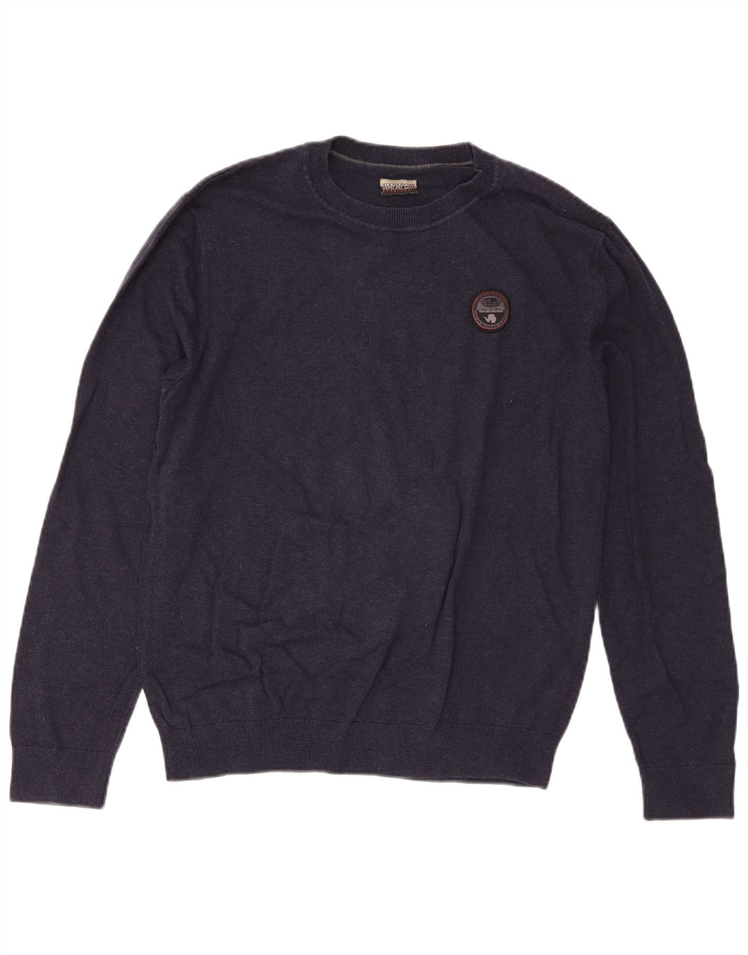Maglione maglione girocollo da uomo vestibilità regolare Napapijri blu navy medio