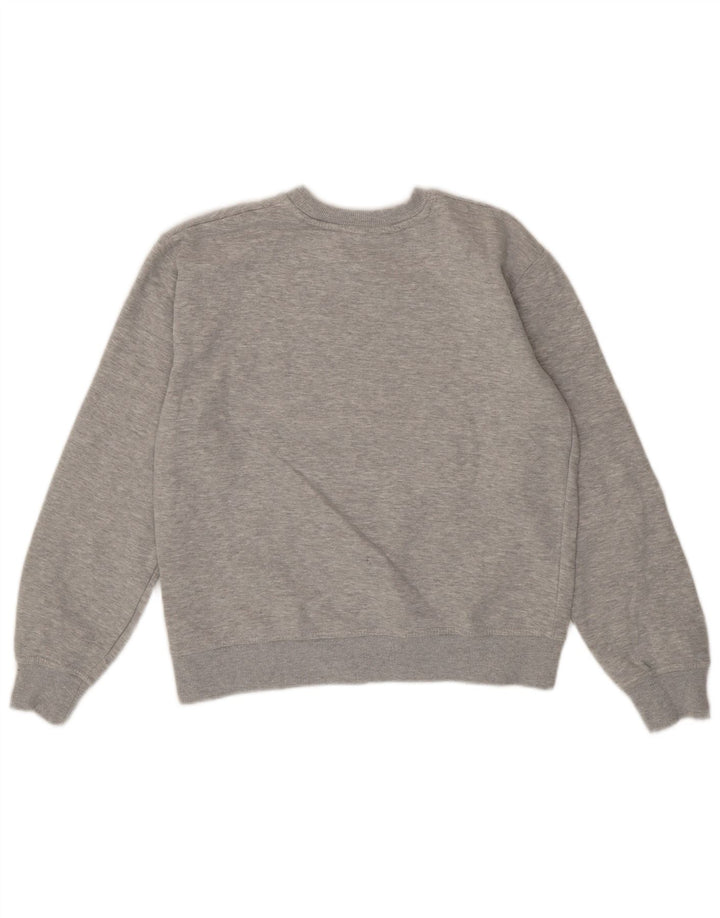 Felpa oversize da donna Zara, maglione UK 10, piccolo cotone chiazzato grigio